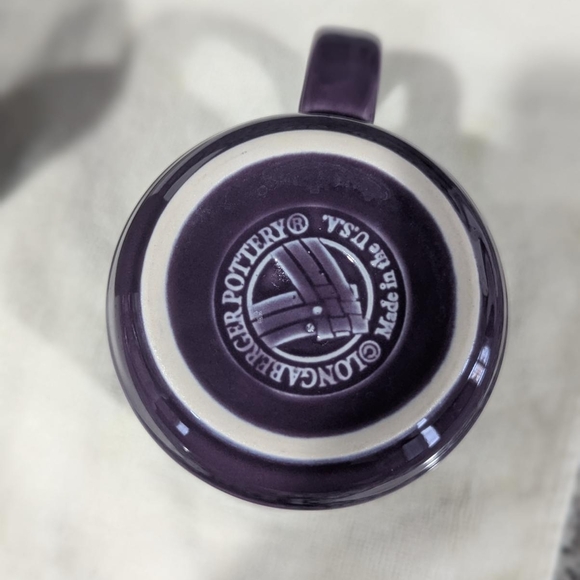Longaberger Deep Purple Ceramic Mug - Picture 4 of 4